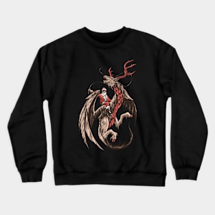 Santa Riding Dragon Crewneck Sweatshirt